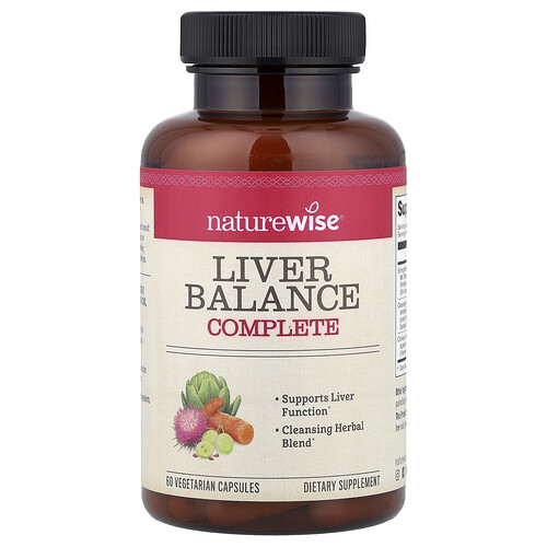 NatureWise, Liver Balance Complete, 60 Vegetarian Capsules