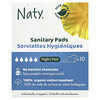 Naty, Sanitary Pads, Night, 10 Pads