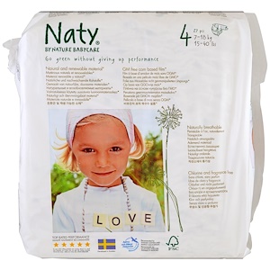 Отзывы о Нати, Diapers, Size 4, 15-40 lbs (7-18 kg), 31 Diapers