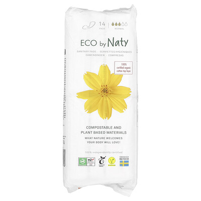 Product Image for Naty, Sanitary Pads, Normal, 14 Pads