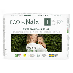 Отзывы о Нати, Diapers for Sensitive Skin, Size 1, 4-11 lbs (2-5 kg), 25 Diapers