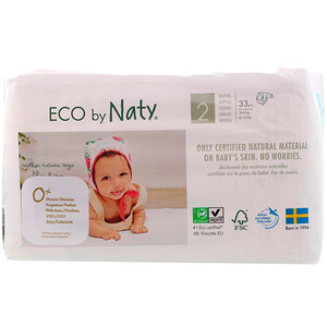 Отзывы о Нати, Diapers for Sensitive Skin, Size 2, 6-13 lbs (3-6 kg), 33 Diapers