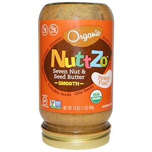 Купить Nuttzo, Органическое масло из семи орехов и семечек, нежное, топливо для производства энергии, 16 унций (454 г)  на IHerb