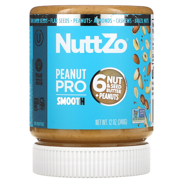 Peanut Pro,  6 Nut & Seed Butter + Peanuts, Smooth, 12 oz (340 g)