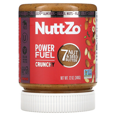 Купить Nuttzo Paleo Power Fuel, хрустящее масло из 7 орехов и семян, 340 г (12 унций)