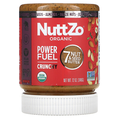 Купить Nuttzo Power Fuel, органическое масло из 7 орехов и семян, хрустящее, 340 г (12 унций)
