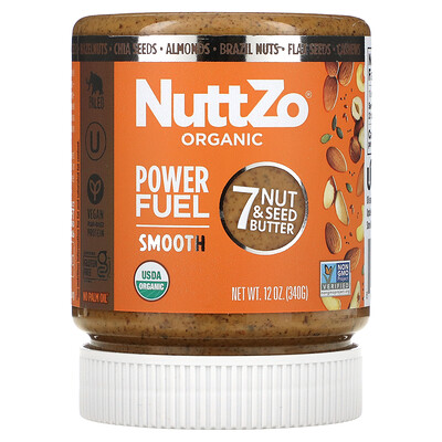 Купить Nuttzo Power Fuel, органическое масло из 7 орехов и семян, кремовая текстура, 340 г (12 унций)