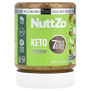 Nuttzo, Keto, 7 Kacang & Mentega Biji, Ranggup, 12 oz (340 g)