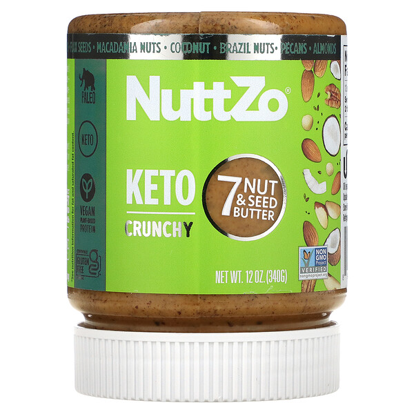Nuttzo, Keto Butter, 7 орехов и семян, хрустящее, 340 г (12 унций)