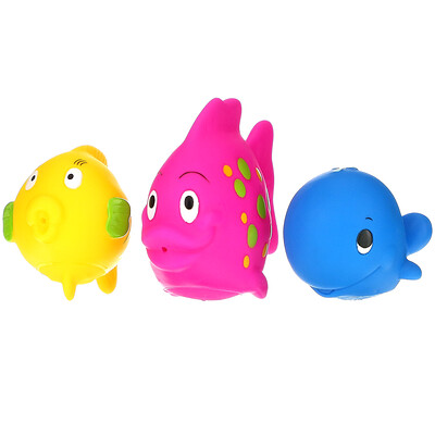 Nuby Fun Fish Squirters, 6+m, 3 Pack