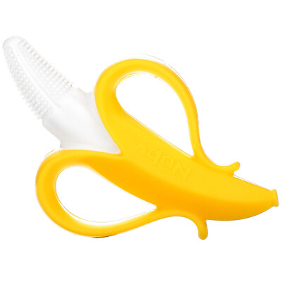 Nuby Nananubs Banana Massaging Toothbrush, 3+M, 1 Brush
