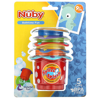 Nuby, Splish Splash 疊疊杯，適用於 9 個月以上嬰幼兒，5 個