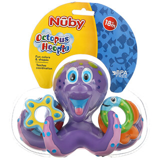 Nuby, 沐浴玩具，Octopus Hoopta，18 個月以上，1 件