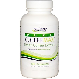 Нутритионал Концептс, Pure CoffeeMax, Green Coffee Extract, 60 Capsules отзывы