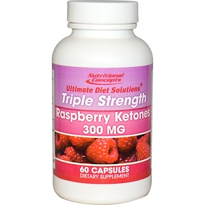 Отзывы о Нутритионал Концептс, Raspberry Ketones, Triple Strength, 300 mg, 60 Capsules