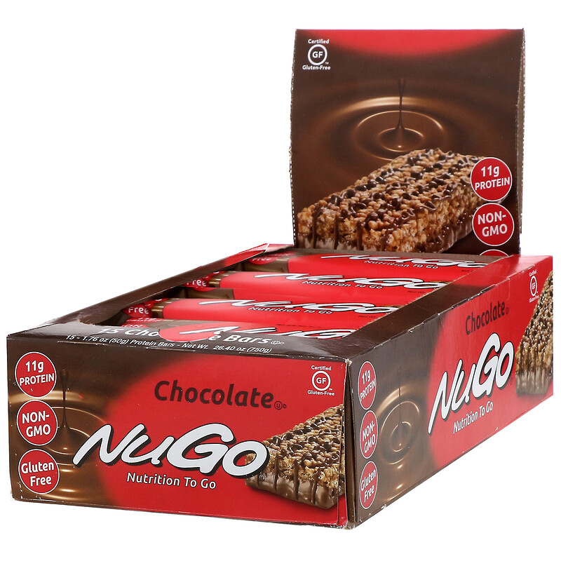 NuGo Nutrition, Nutrition To Go, Chocolate, 15 Bars, 1.76 oz (50 g