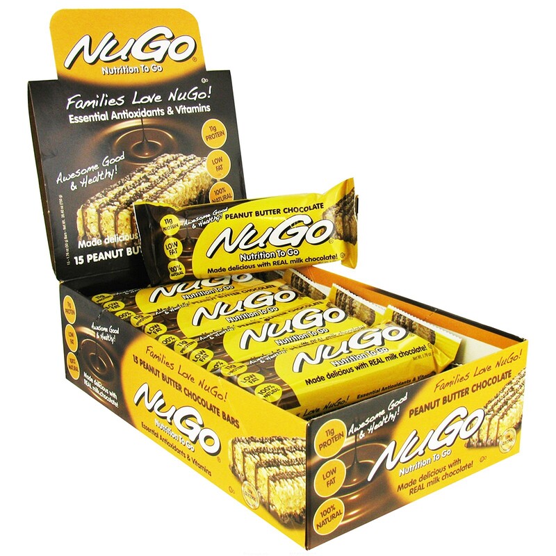 NuGo Nutrition, Nutrition To Go, Peanut Butter Chocolate Bars, 15 Bars