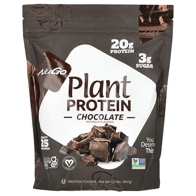 Product Image for NuGo Nutrition, Plant Protein, Chocolate, 2 lbs (907 g)