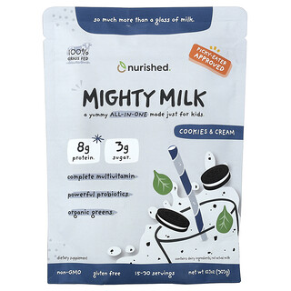 Nurished, Niños, Leche poderosa, Galletas y crema, 303 g (10,7 oz)