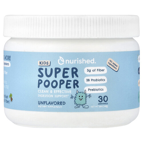 Nurished, Kids Super Pooper, Super-Pooper für Kinder, geschmacksneutral, 108 g (3,8 oz.)