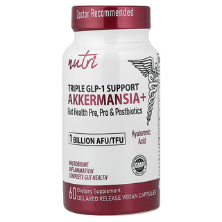 Nutri, Akkermansia+, 60 Delayed Release Vegan Capsules