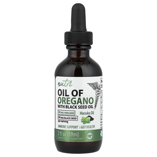 Nutri, Oreganoöl mit Schwarzkümmelöl, 59 ml