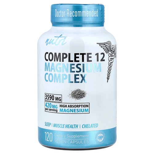 Nutri, Complete 12 Magnesium-Komplex, 120 vegane Kapseln