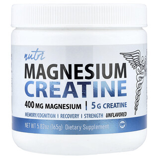 Nutri, Creatina con magnesio, Sin sabor, 165 g (5,82 oz)