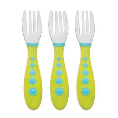 NUK Kiddy Cutlery, Green, 18+ Months, 3 Toddler Forks