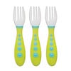 NUK, Kiddy Cutlery, Green, 18+ Months, 3 Toddler Forks