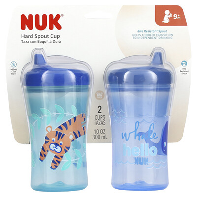 NUK First Essentials, чашка с жестким носиком, от 12 месяцев, 2 чашки, 300 мл (10 унций)