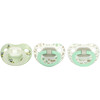 NUK‏, Orthodontic Pacifier Value Pack,, 0-6 Months, Green, 3 Pack