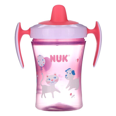 NUK Evolution Soft Sprout Cup, Pink, 6 + Month Up, 1 Cup, 8 oz (240 ml)
