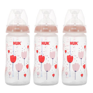 NUK, Smooth Flow, Anti-Colic Bottle, 0+ Months, 3 Bottles, 10 oz (300 ml)