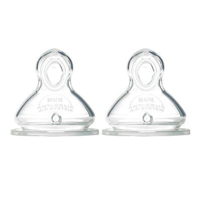 NUK Smooth Flow Replacement Nipples, 6+ Months, 2 Nipples