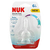 NUK‏, Smooth Flow Replacement Nipples, 6+ Months, 2 Nipples