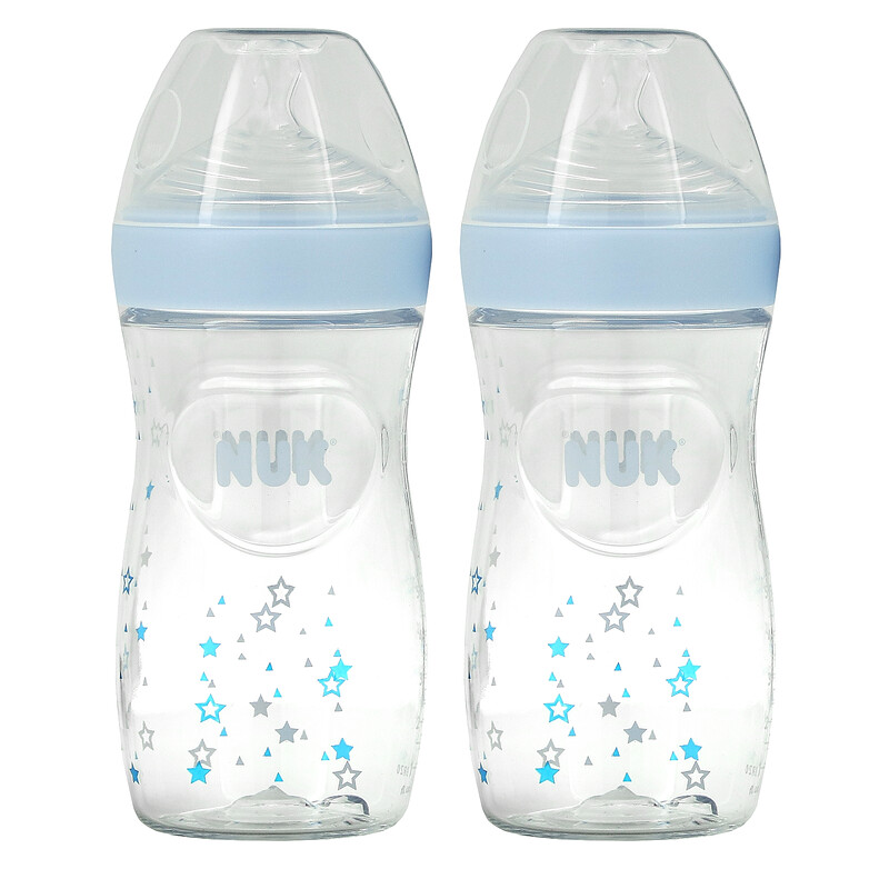 NUK, Simply Natural, Bottles, 1+ Month, Medium, 2 Pack, 9 oz (270 ml ...