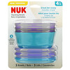 NUK, Формы для штабелирования, для детей от 4 месяцев, фиолетовые и бирюзовые, 3 чаши + 3 крышки