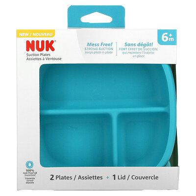 

NUK, Suction Plates, 6M+, 2 Pack