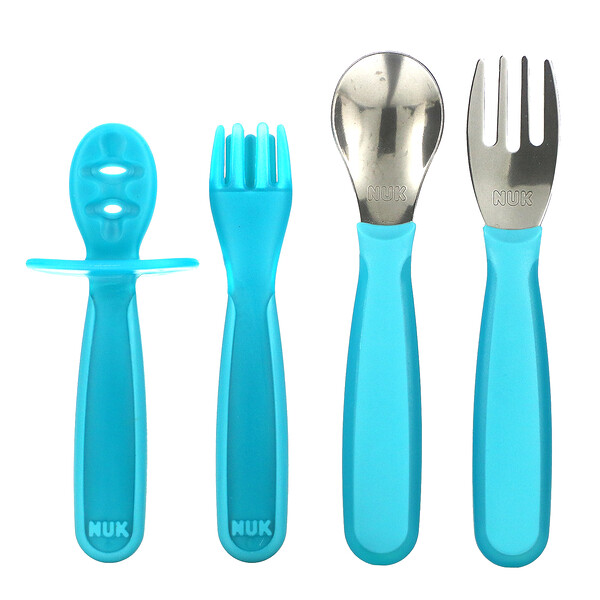 NUK‏, Pretensil Training Set, 6 - 18+ Months, 4 Piece Set
