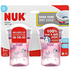 NUK, Evolution 360 Cup, 8+ Months, Pink, 2 Pack, 8 oz (240 ml) Each