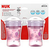 NUK, Evolution 360 Cup, 8+ Months, Pink, 2 Pack, 8 oz (240 ml) Each