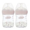 NUK‏, زجاجات Simply Natural، لحديثي الولادة، بطيئة التدفق، عبوتان، 5 أونصة (150 مل) لكل منهما