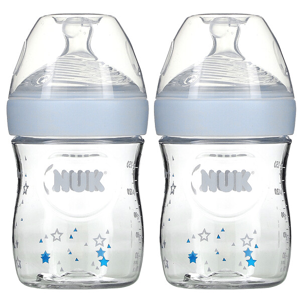 NUK,  Simply Natural Bottles, 0+ Months, Slow, 2 Bottles, 5 oz (150 ml) Each