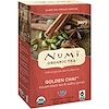 Numi Tea, Organic Black Tea, Medium Caffeine, Golden Chai, 18 Tea Bags, 1.65 oz (46.8 g)