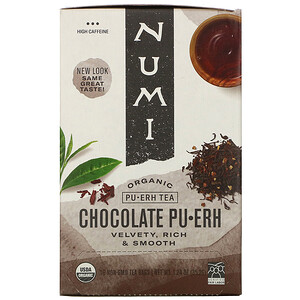 Отзывы о Нуми Ти, Organic Pu-Erh Tea, Chocolate Pu-Erh, 16 Tea Bags, 1.24 oz (35.2 g)