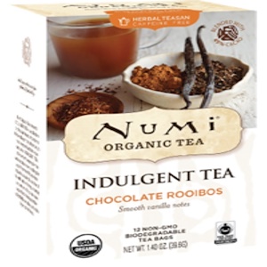 Numi Tea, Organic, Indulgent, Chocolate Rooibos, 12 tea bags
