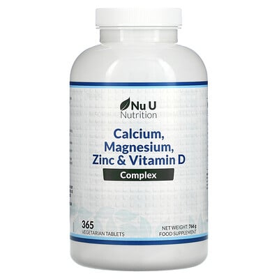 

Nu U Nutrition Комплекс из кальция магния цинка и витамина D 365 вегетарианских таблеток