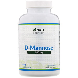 Отзывы о Nu U Nutrition, D-Mannose, 500 mg, 120 Vegan Tablets