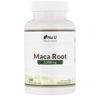 Nu U Nutrition, جذر الماكا، 2.500 مجم، 180 كبسولة نباتية.